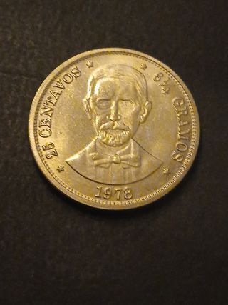 Rep. Dominicana 1978 25 Centavos