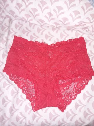 Braga Culotte Encaje Roja Talla L