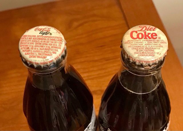 Bottiglie Coca Cola light e Diet Coke