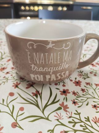 Set 2 Tazze Ciotole tema Natale 