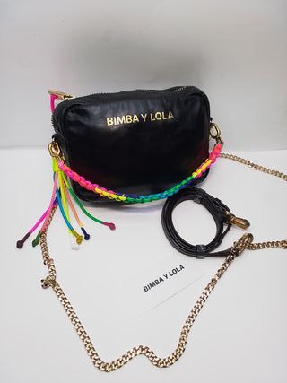 Bimba y Lola Bolso Piel Negro clásico