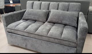 Sofá Cama Gris Tela