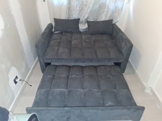 Sofá Cama Gris Tela