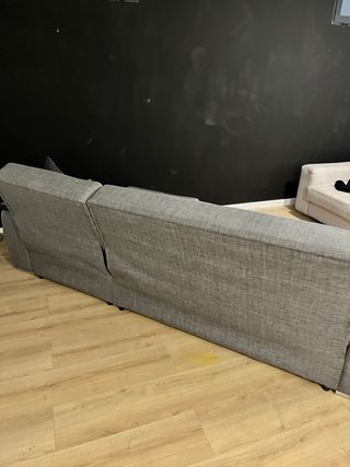 Sofá cama 3 plazas gris tela