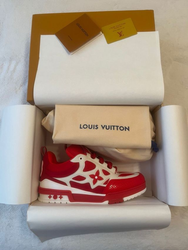 Zapatillas Louis Vuitton LV Skate Rojo y Blanco