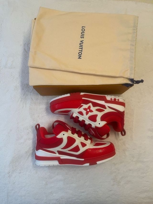 Zapatillas Louis Vuitton LV Skate Rojo y Blanco