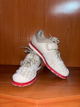 Zapatillas Halterofilia Powerlifting Blancas Rojas