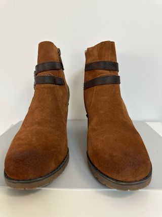 Botines Chika 10 Marrones Talla 39 Tacón Ancho
