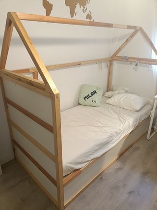 Cama Kura Ikea estilo casa madera