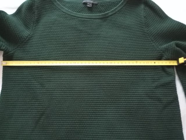 Jersey COS verde talla S 100% algodón