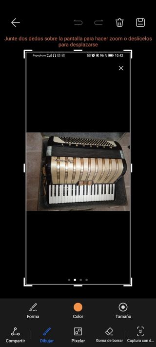 Acordeón Hohner original, 3 registros 80 bajos