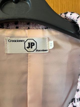 Blazer Modas JP Lana Rosa y Negro Talla 44