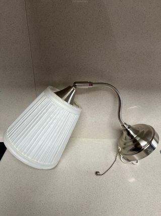 Aplique de pared acero con pantalla