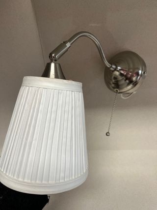 Aplique de pared acero con pantalla