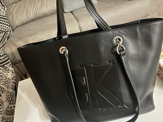 Bolso Tote Piel Negro Calvin Klein