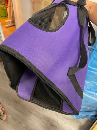 Bolsa de transporte para mascotas morada