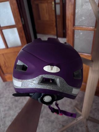 Casco de bicicleta morado Btwin