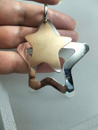 Ciondolo 2 stelle argento 925
