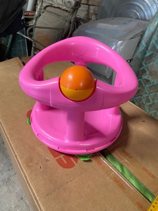 Seggiolino per bagnetto bimbo rosa