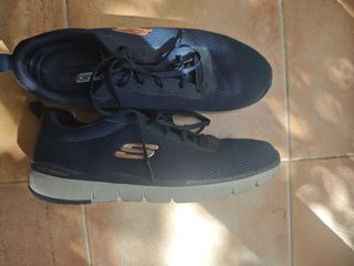 Zapatillas Skechers Hombre Azul Naranja