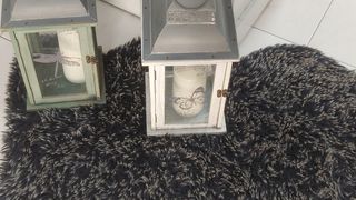 Lanternas de decoração com velas