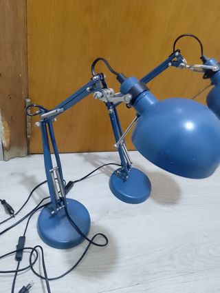 Lámparas de mesa vintage azules (2 unidades)