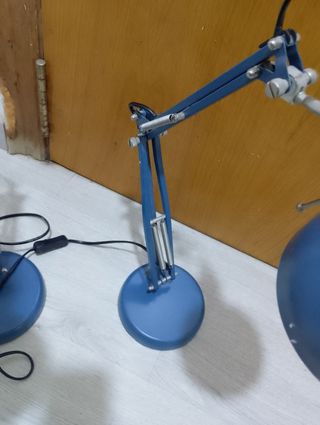 Lámparas de mesa vintage azules (2 unidades)