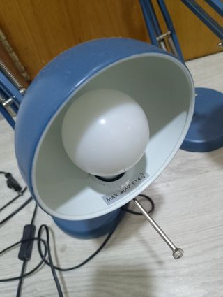 Lámparas de mesa vintage azules (2 unidades)