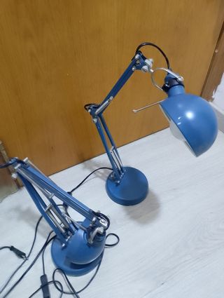 Lámparas de mesa vintage azules (2 unidades)