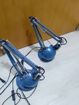 Lámparas de mesa vintage azules (2 unidades)