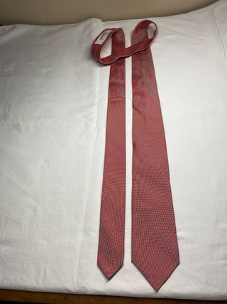 Corbata roja microcuadros seda Armani Collezioni