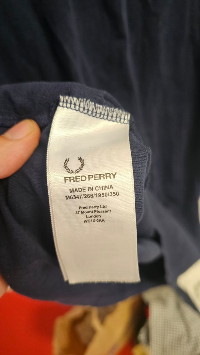 Camiseta Fred Perry Azul Talla XL