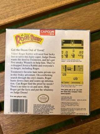 Who Framed Roger Rabbit Game Boy Capcom