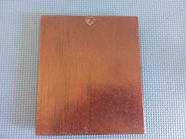 Cuadro antiguo metal dorado religioso