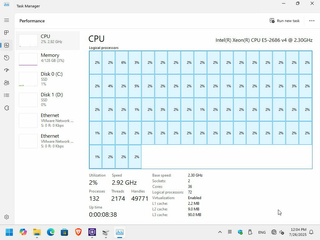 Intel Xeon E5-2686 v4 18 núcleos 36 hilos