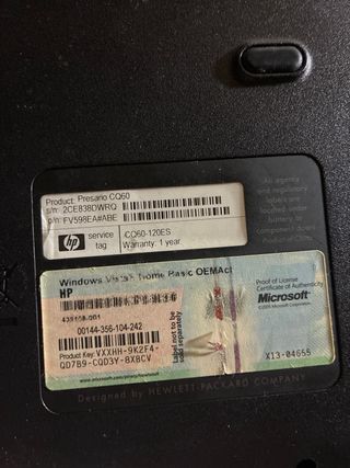 Ordenador Compaq Windows Vista Intel Pentium
