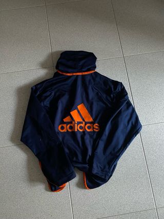 Adidas vintage style track jacket navy orange Y2K