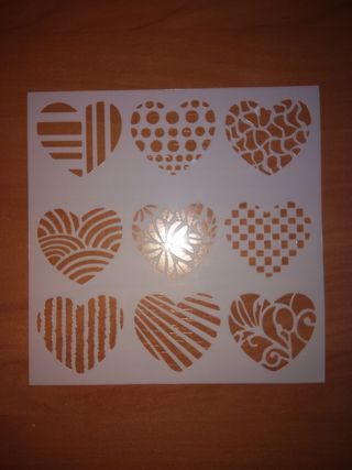 Plantilla Stencil Corazones Diseños Variados