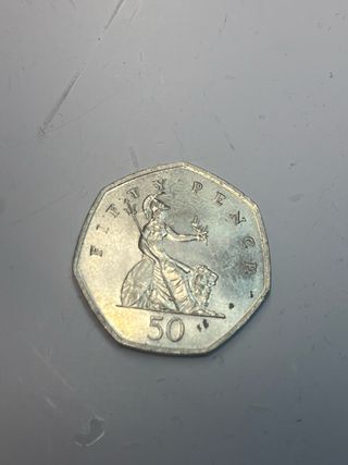Moneda 50 peniques Reino Unido 1997
