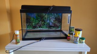 Pecera 60L Negra y Transparente.
