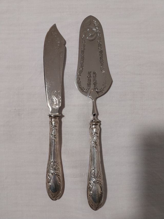 Set Posate Torta Argento