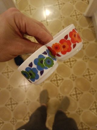 2 Tazas Arcopal Lotus Flores 6.5cm
