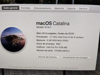 iMac 21.5" con teclado y ratón inalámbrico 