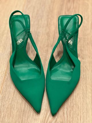 Zapatos Zara Verdes Mujer talla 37