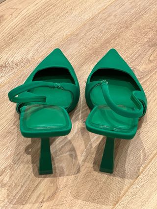 Zapatos Zara Verdes Mujer talla 37