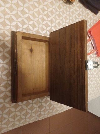 Caja de madera decorativa mapa antiguo