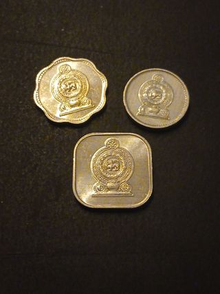 Sri Lanka 1978-1989 3 monedas SC