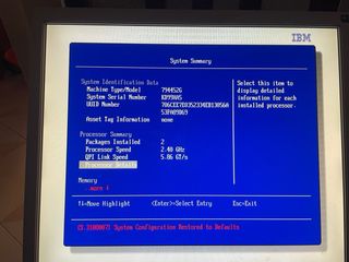 Servidor IBM 2 procesadores y RAM