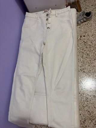 Jeans bianchi vita alta