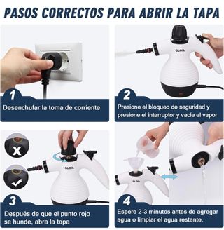 Limpiador a vapor GLOIL portátil multiusos